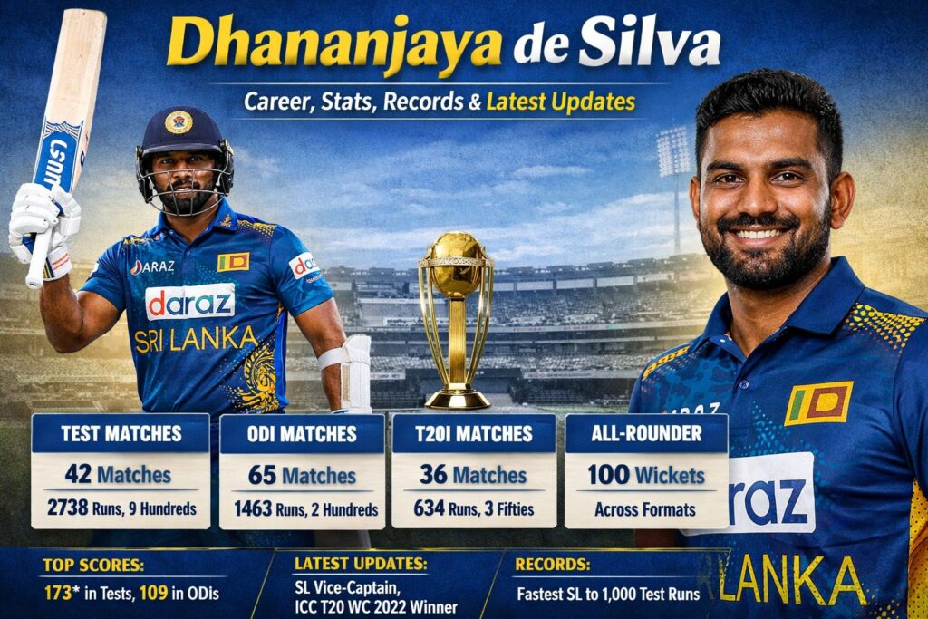 Dhananjaya de Silva: The Complete Profile - Career, Stats, Records & 2024 Updates