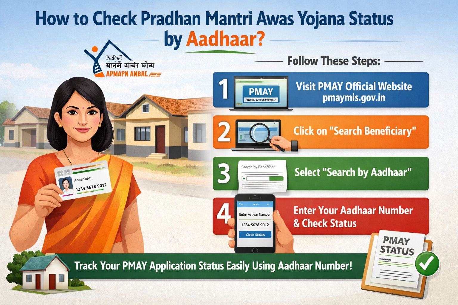 How to Check Your Pradhan Mantri Awas Yojana (PMAY) Status by Aadhaar: A 2024 Step-by-Step Guide