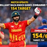 Match Update: Brilliant Raza Knock Guides Zimbabwe to 154 Target