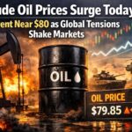 Crude Oil Prices Surge Today: Brent Near $80 as Global Tensions Shake Markets